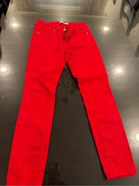 Women's Red Slim Jeans